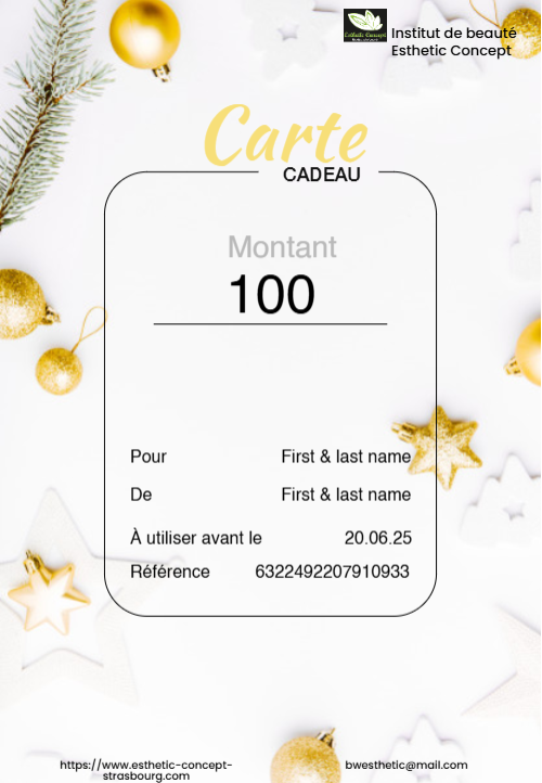 Carte cadeau d’une valeur de 100€